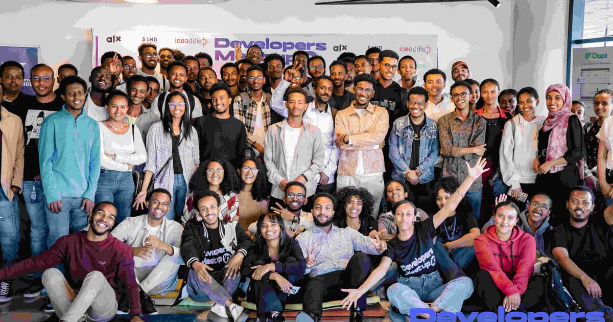The DevMeetup community gathered together in Addis Ababa